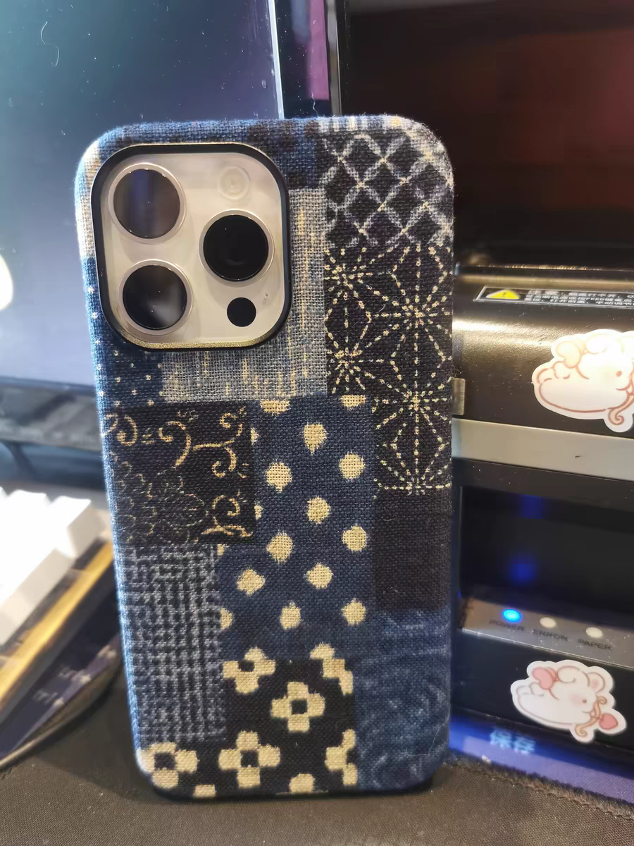 Suitabl for iPhone13/14/15/16 series handmade fabric mobile phone protective case - My Store